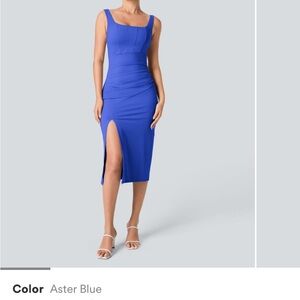 Bodycon Blue Sleeveless Dress